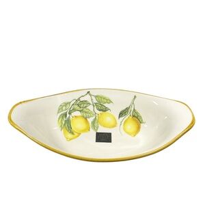 NEW Effetti LEMON THEMED ITALIAN OVAL Serving  Bowl
